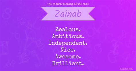 what does zainab mean in islam